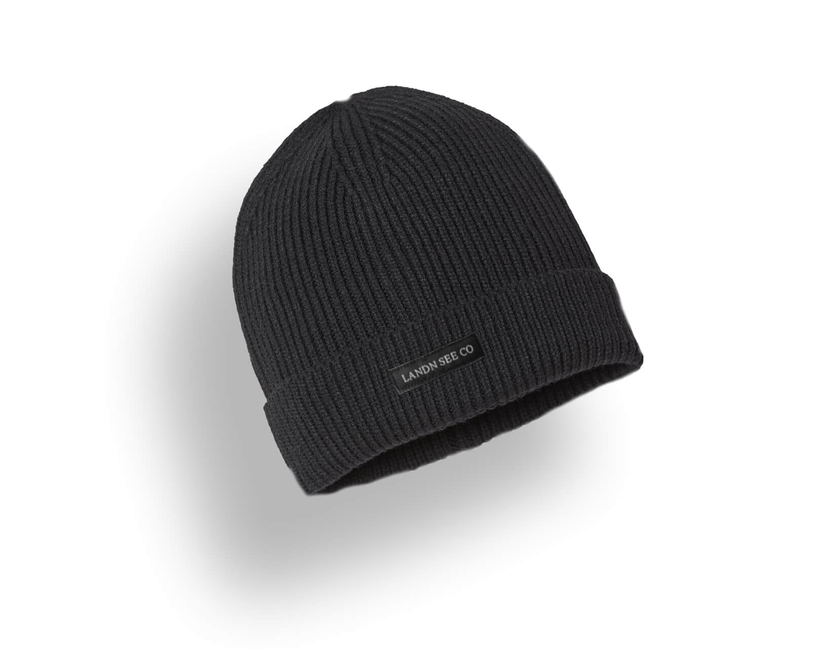 Sustainable Rib Knit Beanie - Woven Label